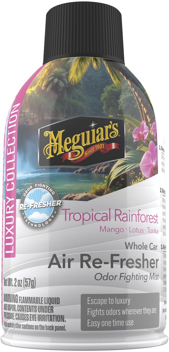 Meguiar's meguiar’s tropical escape air refresher – auto luchtverfrisser – vermindert ongewenste geuren – voor voertuiginterieurs