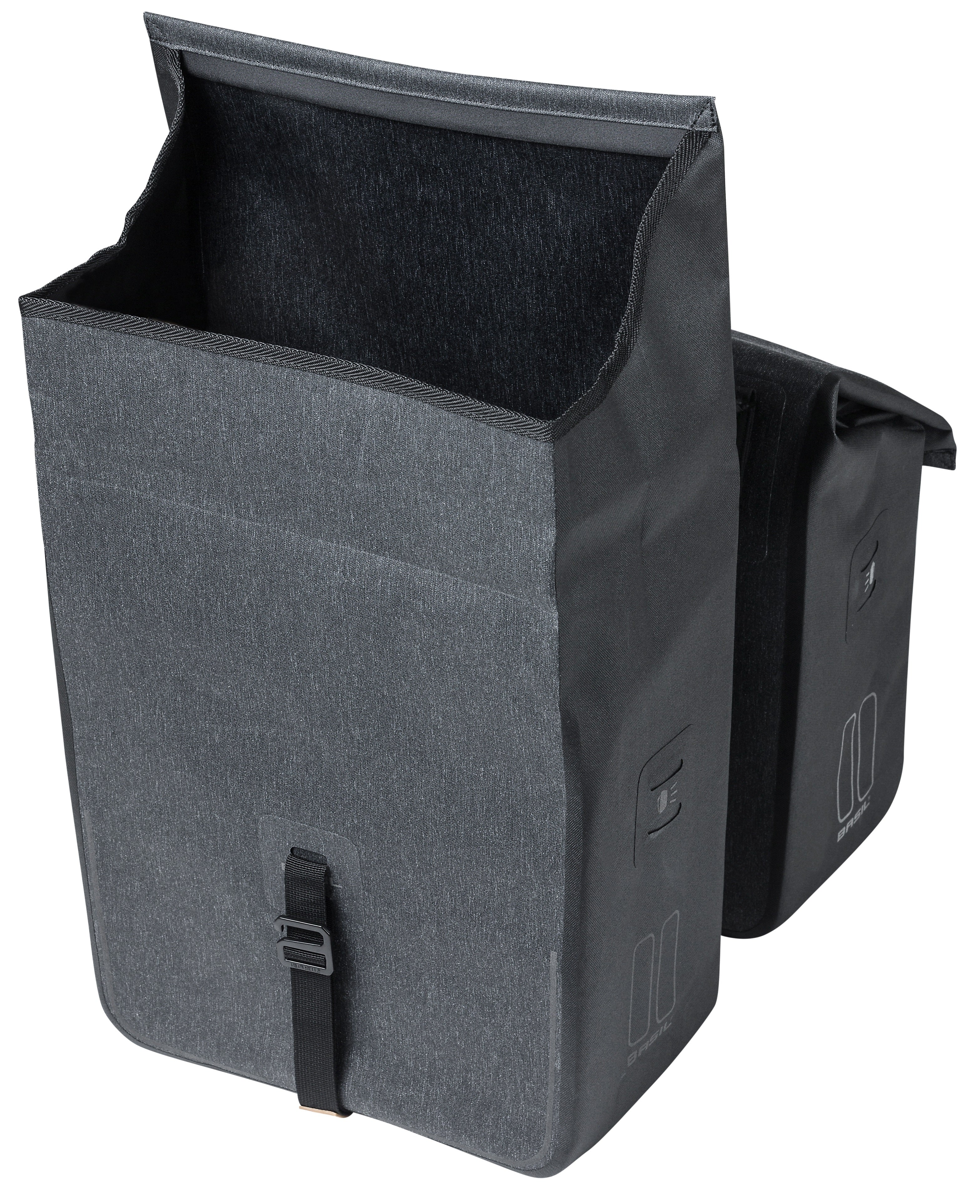 Basil Urban Dry Dubbele Fietstas - Grijs, 50L