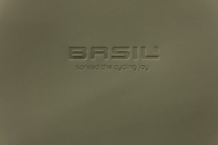 Basil SoHo dubbele fietstas Nordlicht MIK - vloeistof, groene fietstas met LED-verlichting, 41L