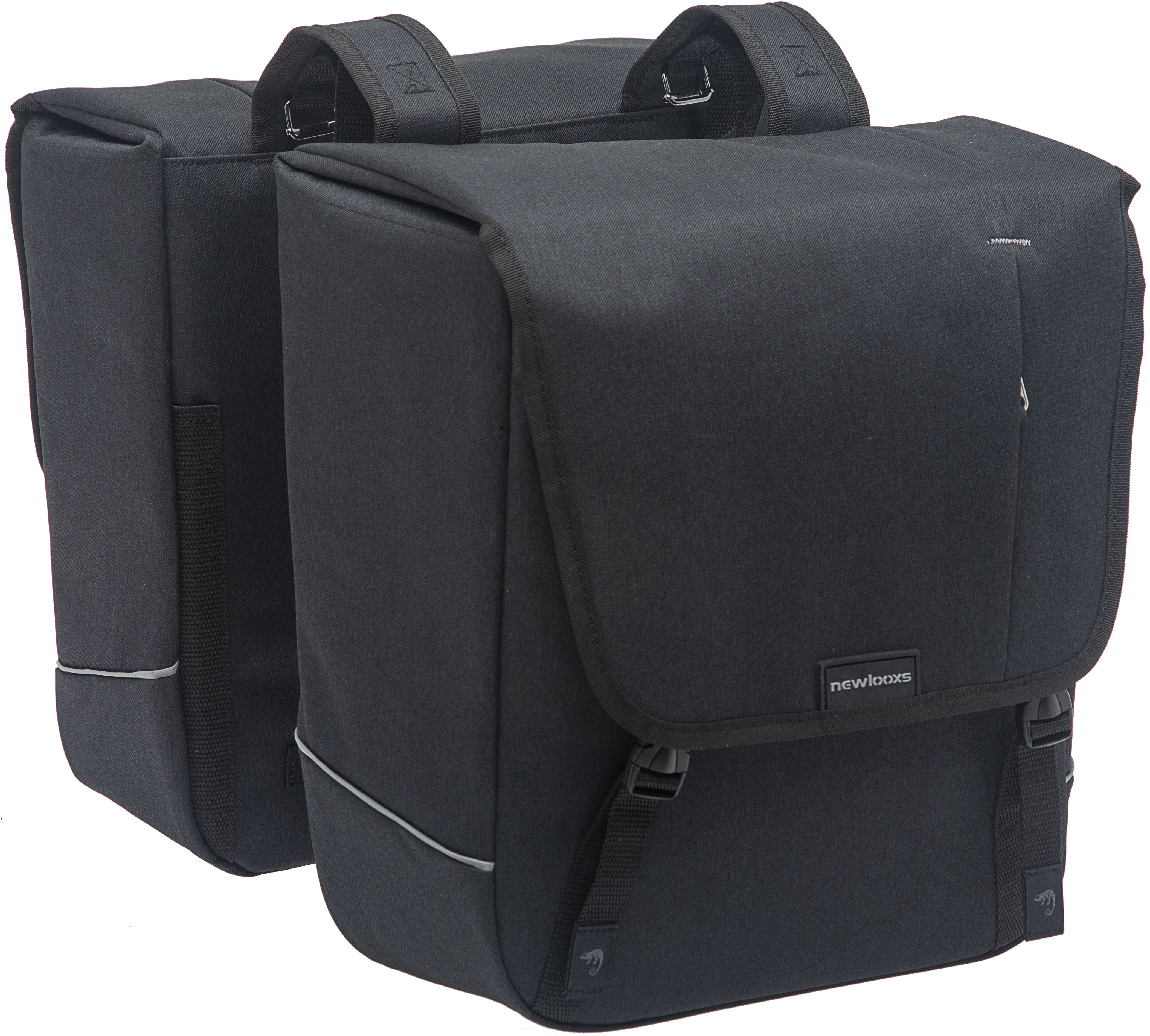 Nova Double - zwarte dubbele fietstas voor elektrische fietsen - waterafstotend - 32L