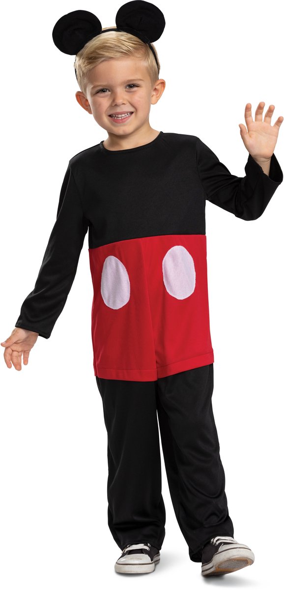 Disguise disney - preschool cg mickey friends, mickey kostuum classic, maat xs (3t-4t jaar), jongens