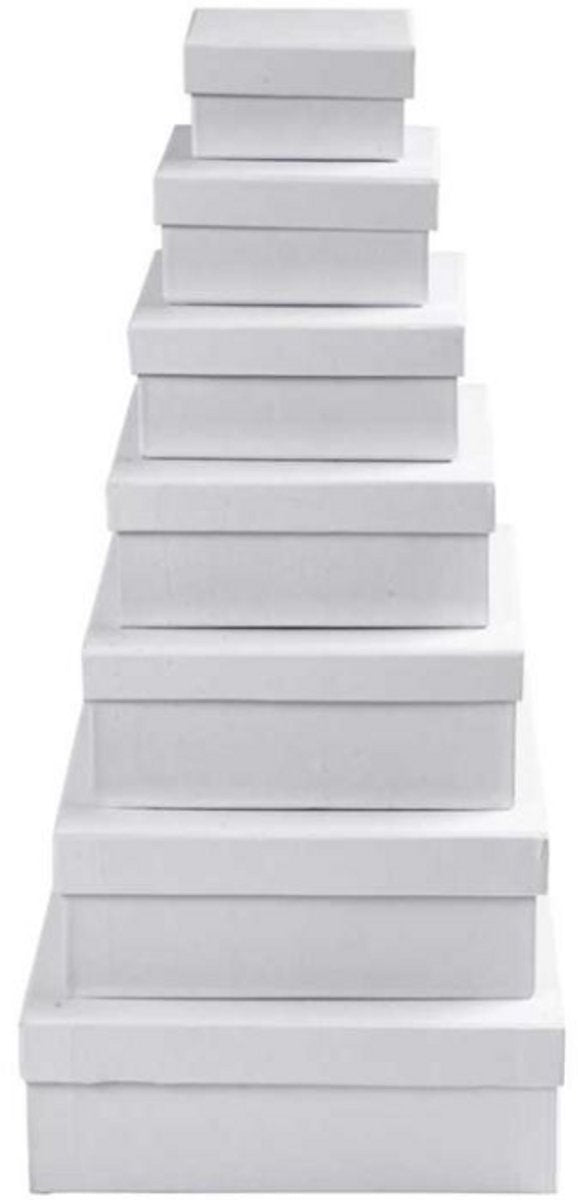 Creativ company https: www.cchobby.nl vierkante-dozen-afm-9x9x4-5-11x11x5-0-13x13x5-5-15x15x6-0-17x17x6-5-19x19x7-0-21x21x7-5-cm-wit-7-stuk-1-set