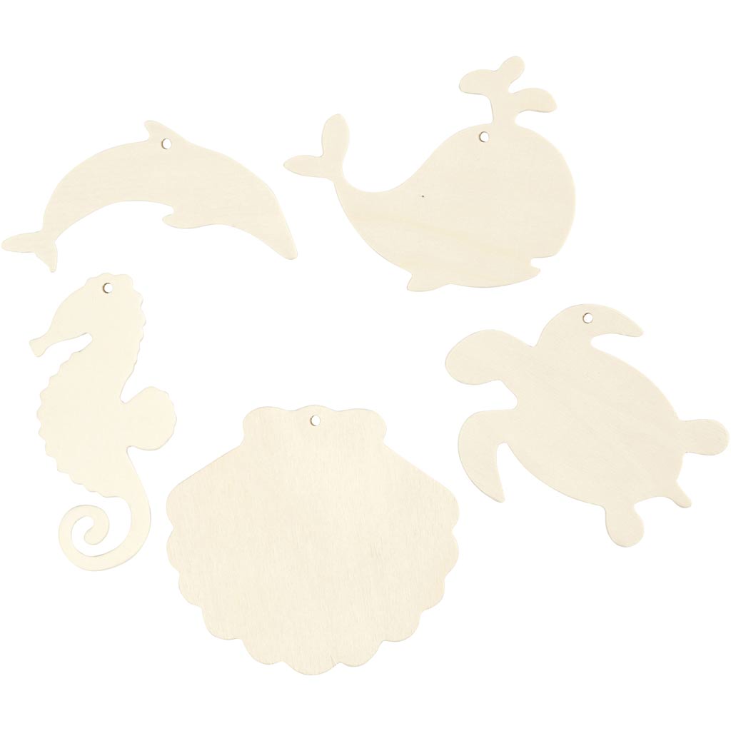Creatief bedrijf houten zeedieren met ophangoog