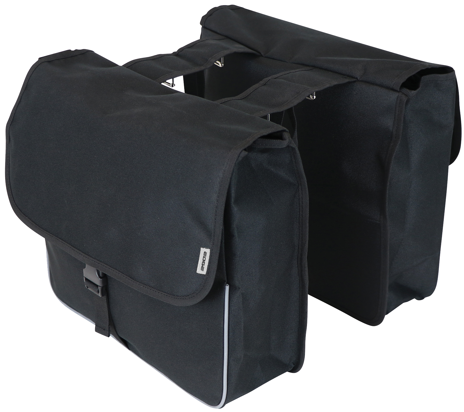 Dubbele fietstas Edge Basic Shopper 26 liter 33 x 36 x 12cm (2x) - zwart