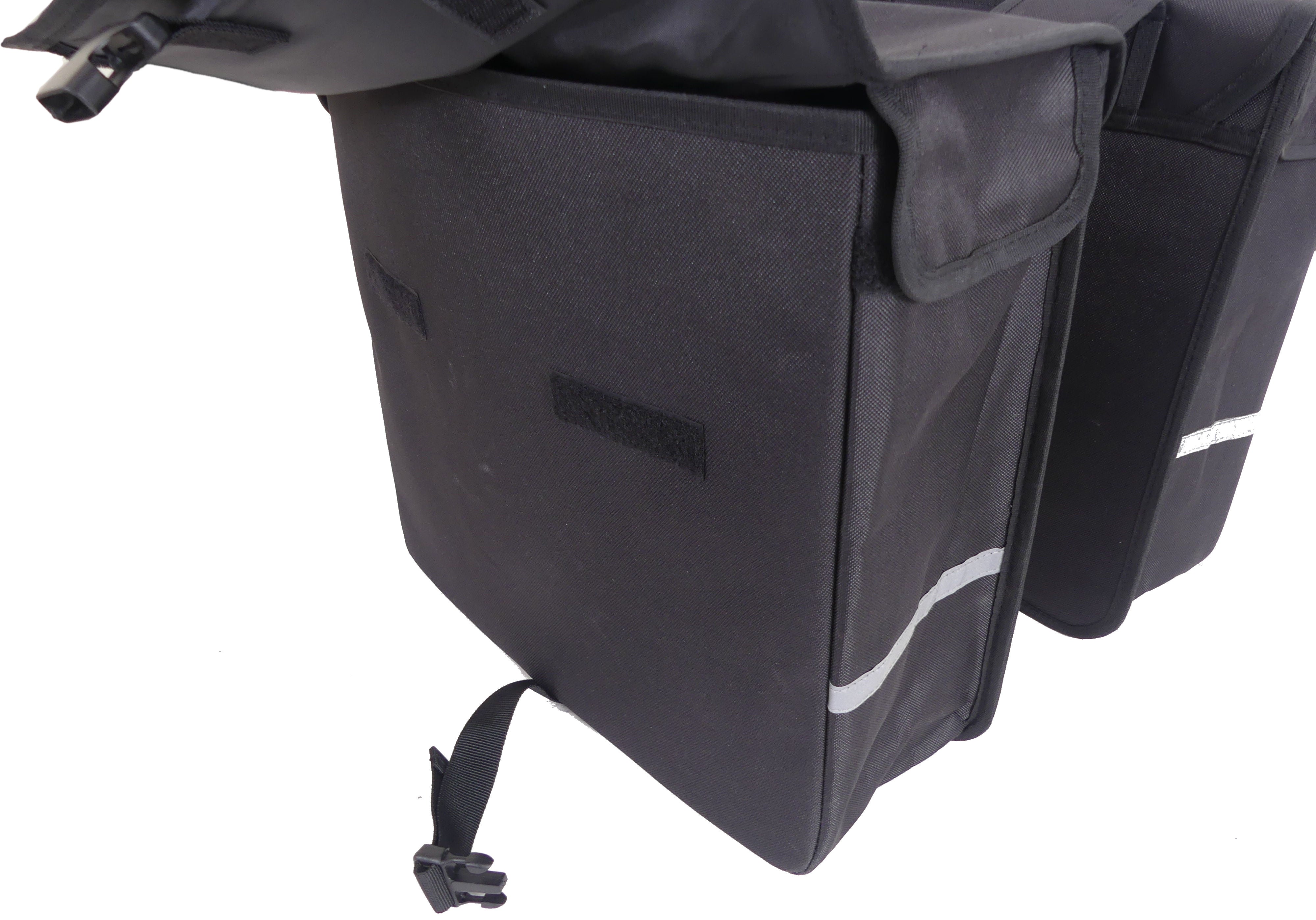 Edge Dubbele fietstas Luxe Shopper 40 liter 38 x 40 x 14cm (2x) zwart