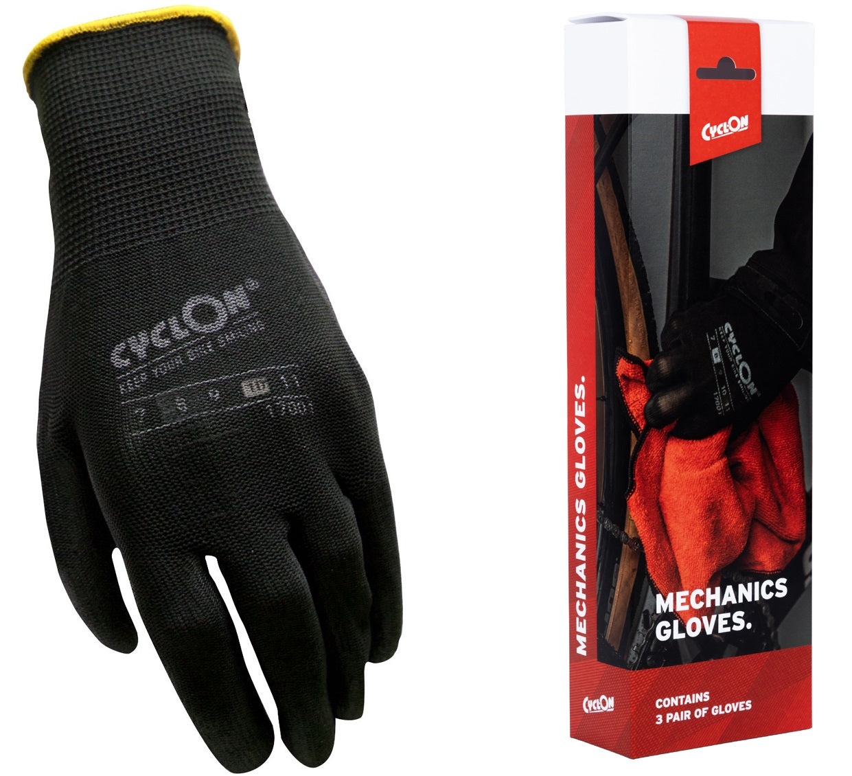 Cyclon montagehandschoenen m10 - geel (20 paar)