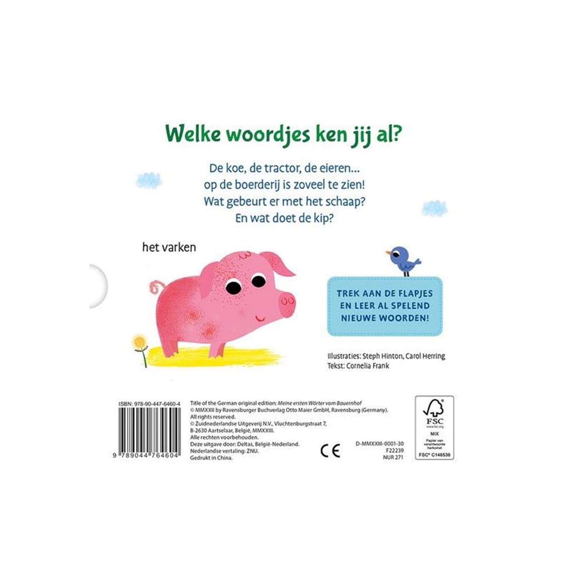 Deltas mijn eerste woordjes kartonboek - op de boerderij (1-3 j.)