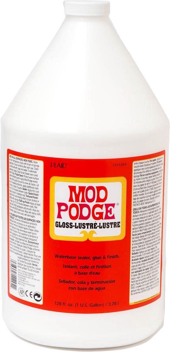 Mod podge gloss - lijm vernis en sealer in één - glans - 3,78 l