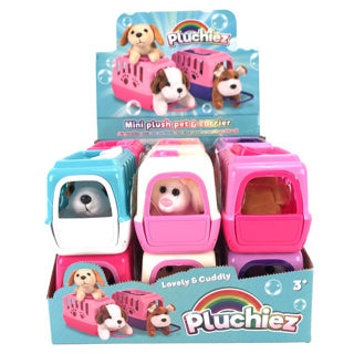 Pluchiez huisdier in reiskoffer assorti | 12 stuks