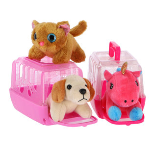 Pluchiez huisdier in reiskoffer assorti | 12 stuks