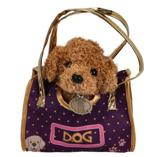 Pluchiez pluche hond knuffel met draagtas - schattig speelgoed.