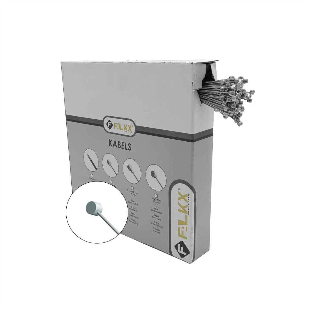 FALKX Cylindre de frein à câble intérieur, mamelon 7x6 mm. 1.5mmx2.25m 100 en boîte