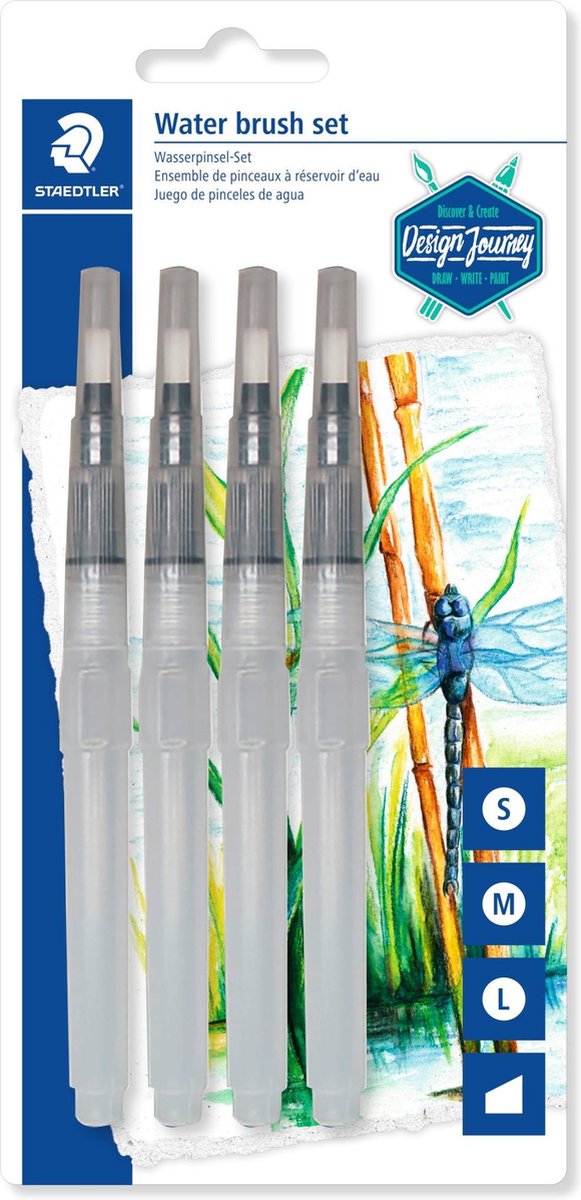 Staedtler design journey - waterpenselen - 4 maten