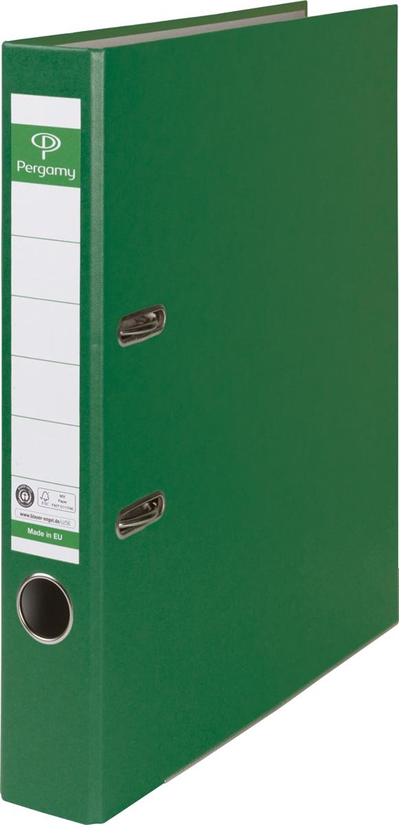 Pergamy ordner a4 uit pp en papier, rug van 5 cm - groen