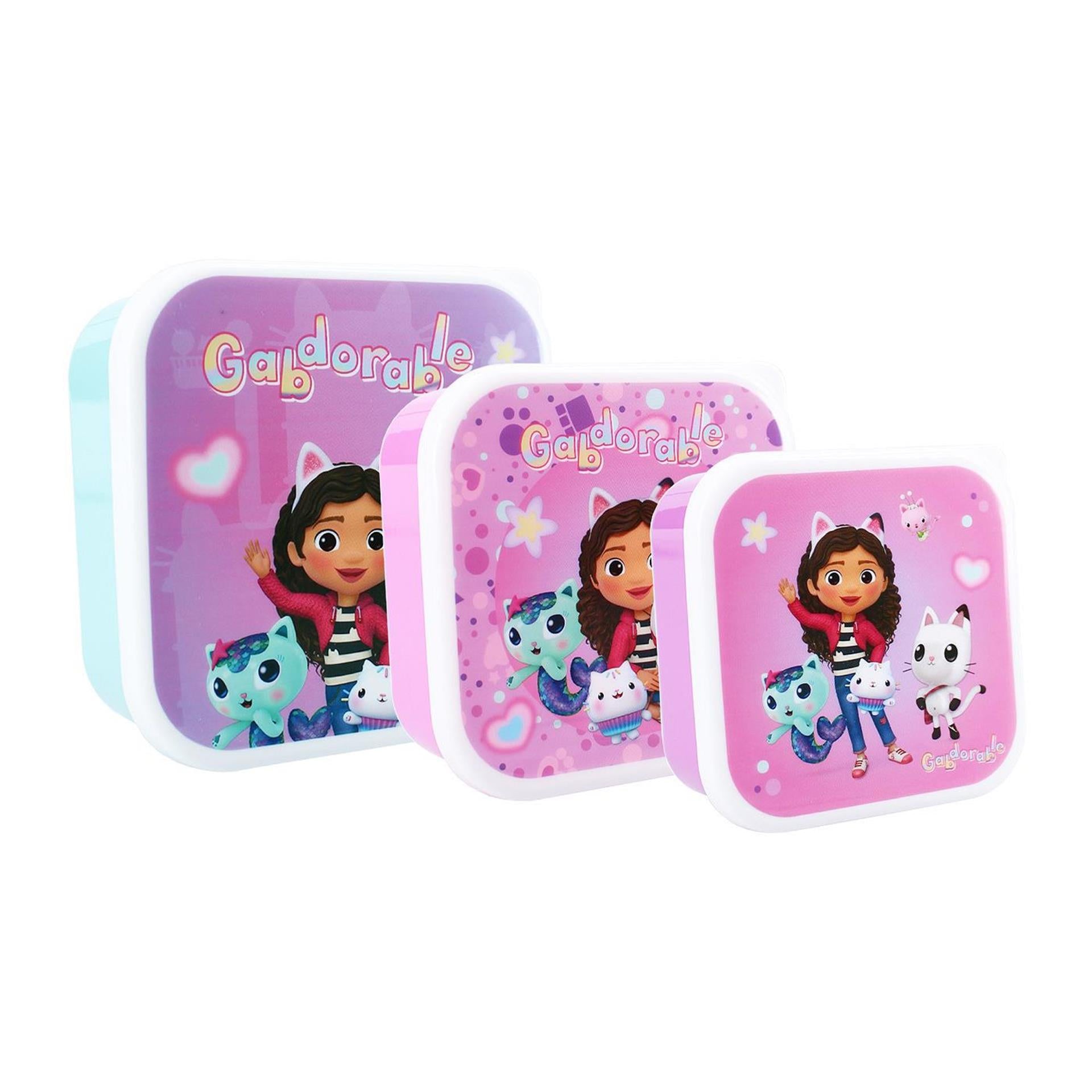 Vadobag snackboxset gabby's dollhouse 3-delig
