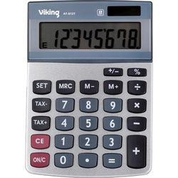 Rekenmachine od at-812t plastic metaal 143,5x102,5x30,5mm grijs zilver