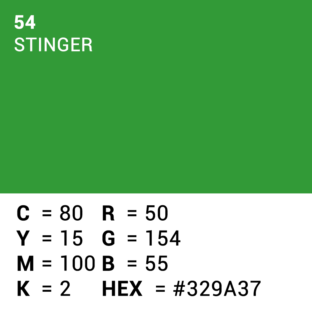 Superior achtergrondpapier 54 stinger chromakey 1,35 x 11m