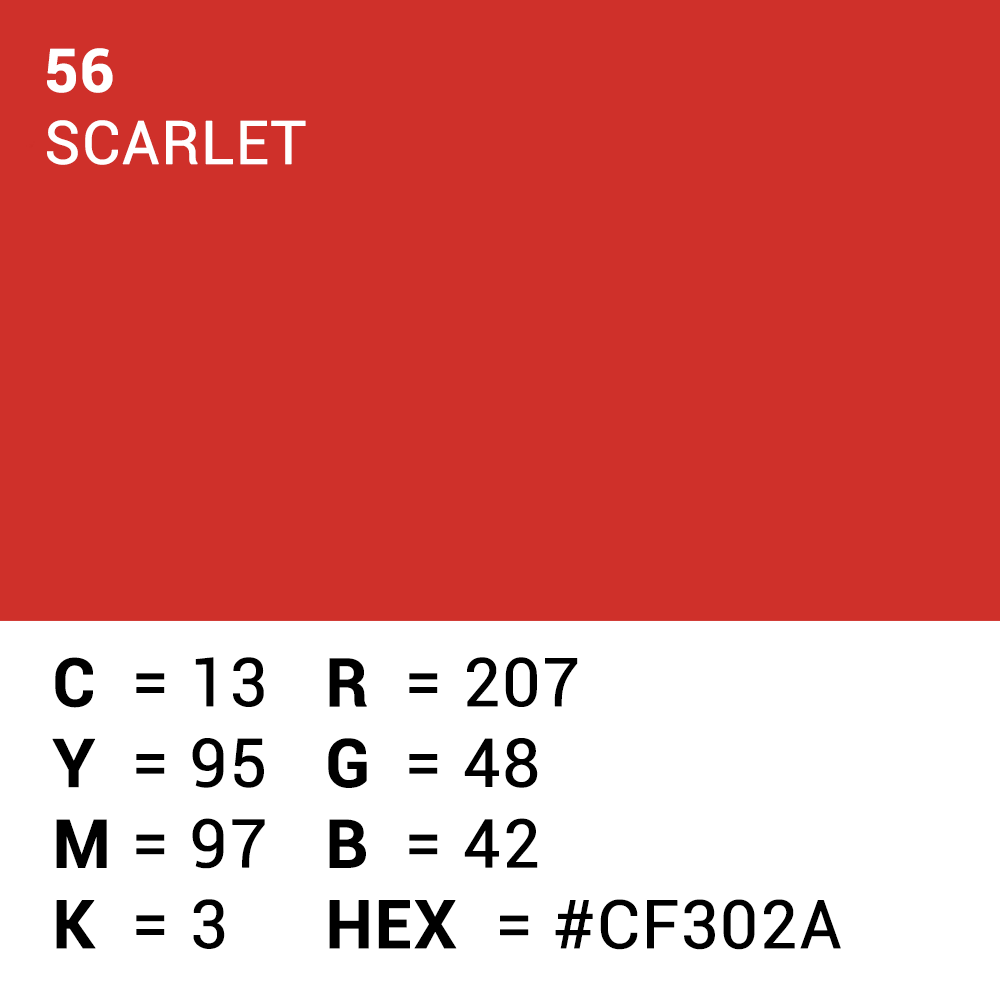 Superior achtergrondpapier 56 scharlaken 1,35 x 11m