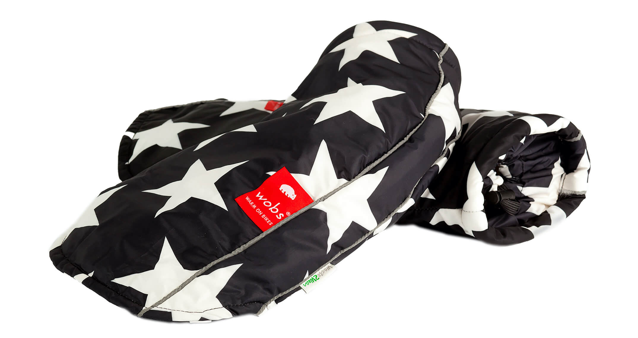 Wobs handmof sterren zwart wit