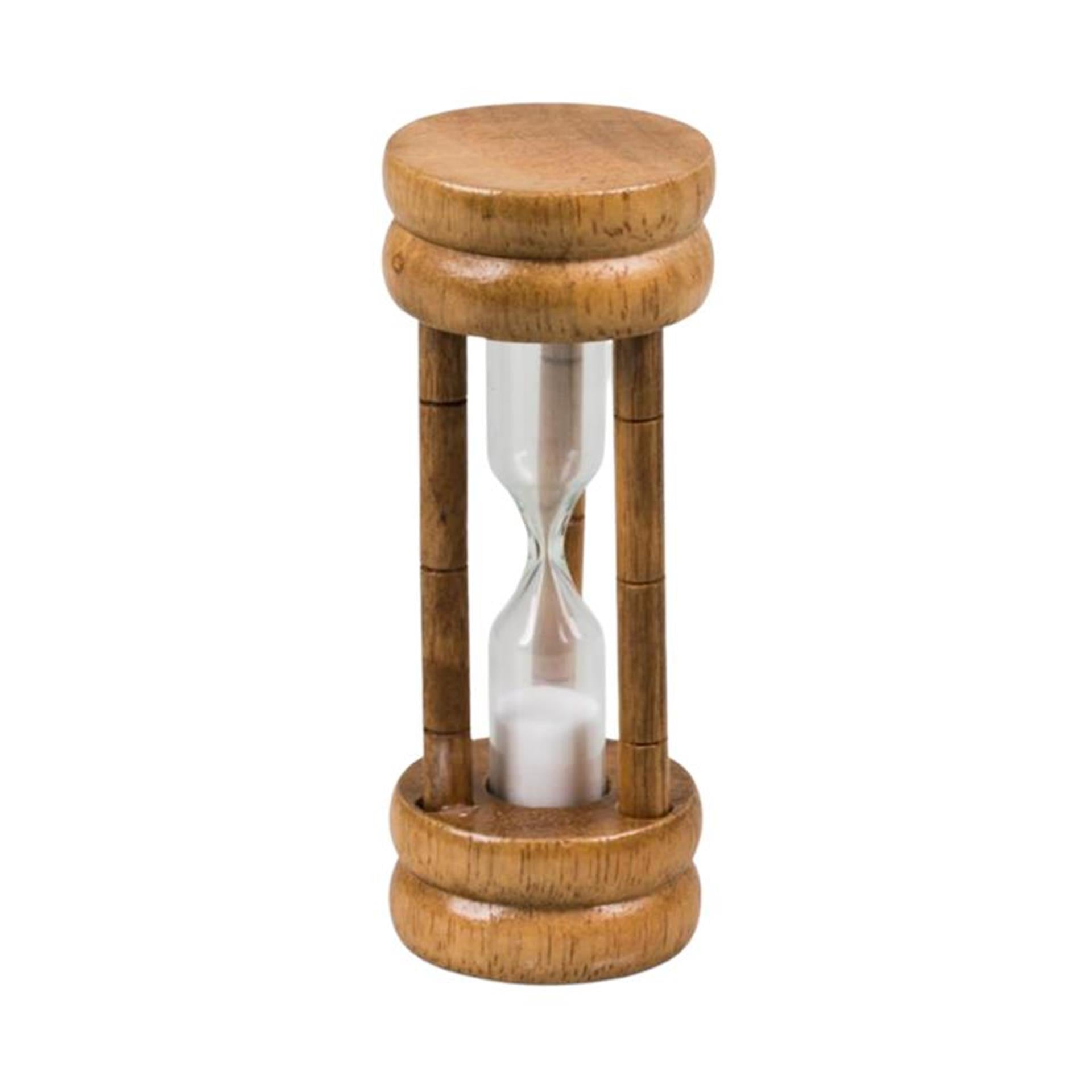 Metaltex zandloper 3 minuten donker hout