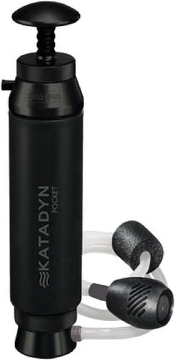 Katadyn pocket waterfilter tactical line - draagbare waterfilter - voor camping, survival outdoor avonturen - waterfiltersysteem - drinkwater filter - diepe filtratie - zwart