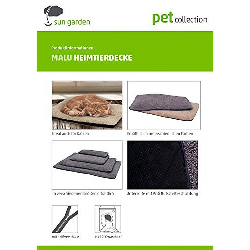 Zonnetuin malu hondenkleed 120x80x5cm beige
