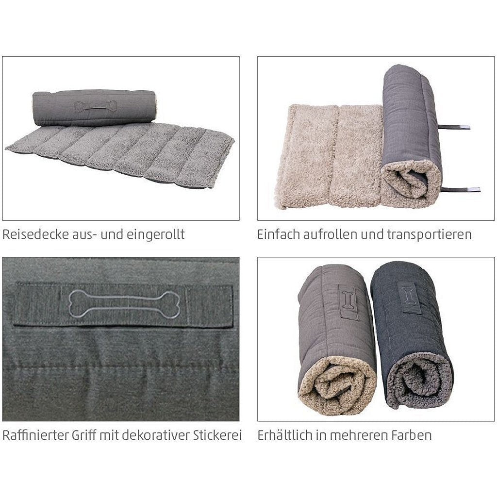 Zonnetuin oskar oprolbaar hondenkleed 100x65x4 cm beige