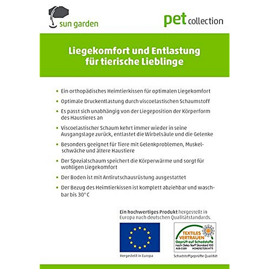 Sun garden buddy orthopedisch hondenkussen 79x60x8cm antraciet