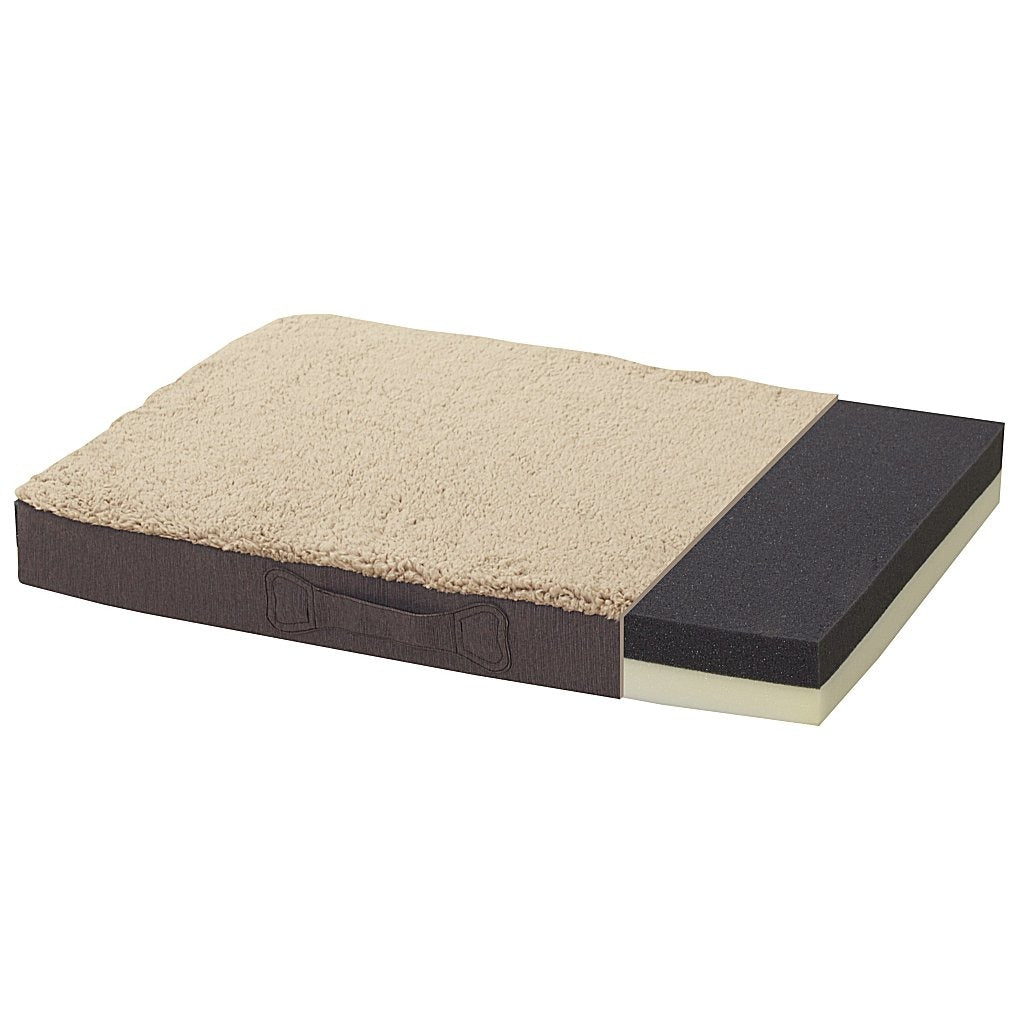 Zon tuinmaatje orthopedisch hondenkussen 79x60x8cm beige donkerbruin