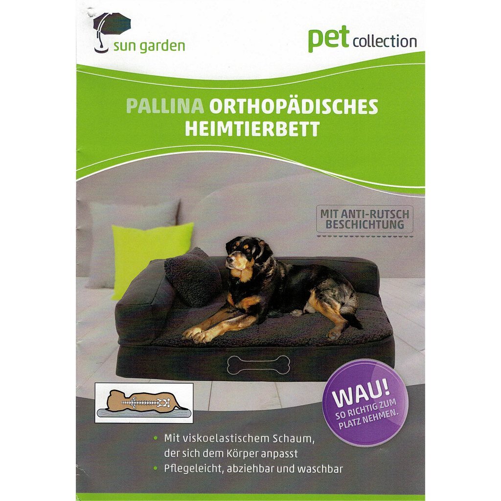 Zonnetuin pallina orthopedisch hondenkussen 100x80x27 cm bruin beige