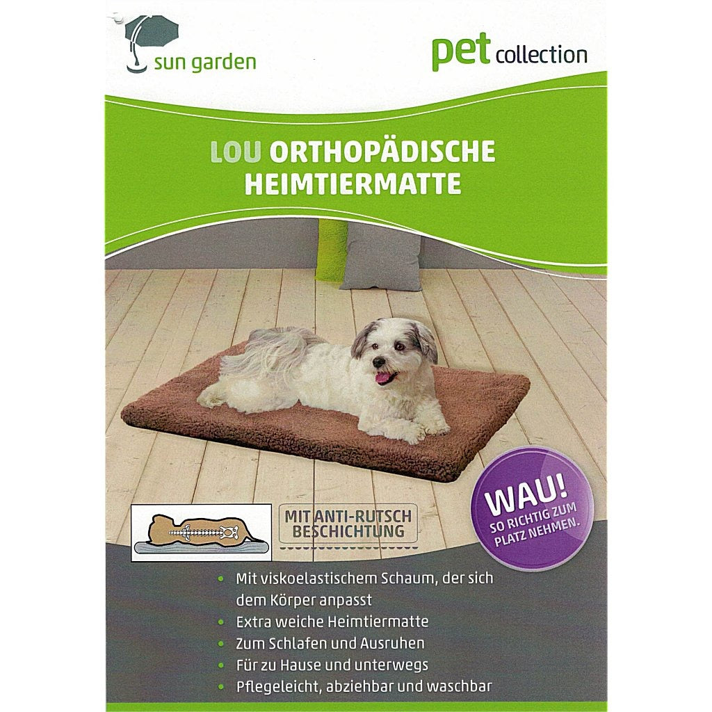 Sungarden lou orthopedisch hondenkussen 80x55x5cm grijs