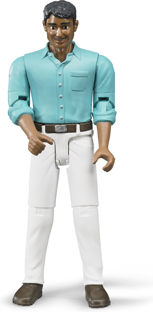 Bruder 60003 - bworld figuur man met witte broek - speelfiguur