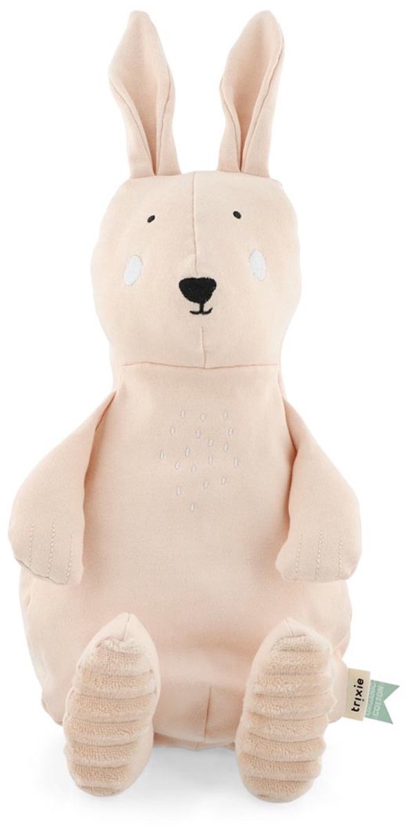 Trixie knuffel groot - mrs. rabbit - zachte knuffels - dieren knuffels - eerste knuffel - konijn - roze