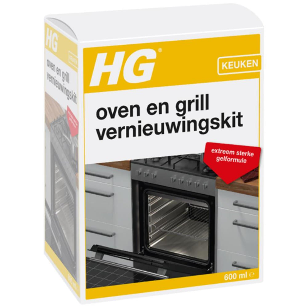 Hg oven en grill vernieuwingskit verwijdert hardnekkige aanbakresten