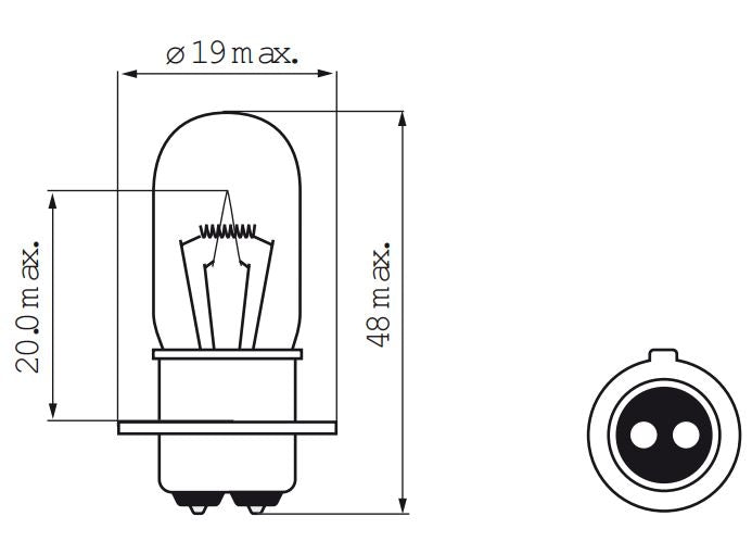 Lamp 12V-25 25W PX15D