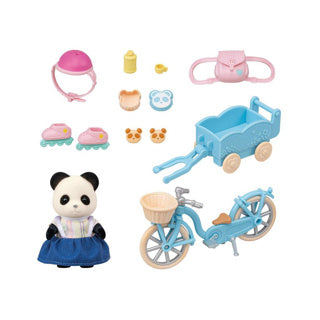 Epoch Sylvanian families 5652 fiets en skate panda meisje