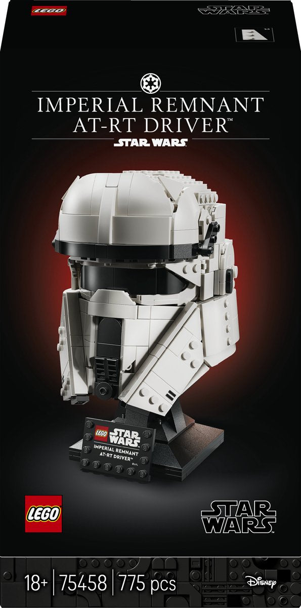 Lego star wars imperial remnant at-rt driver helm bouwpakket voor volwassenen en decoratie 75458