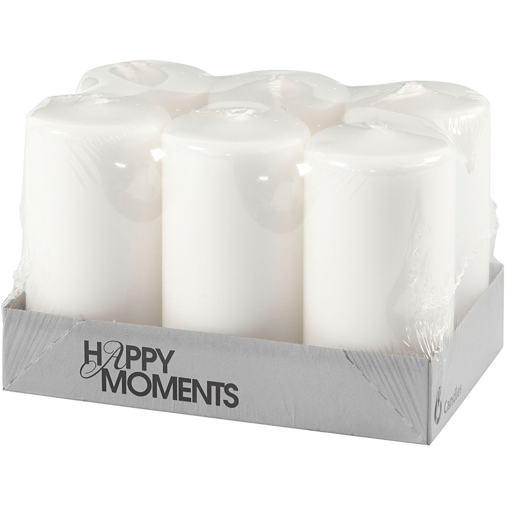 Creativ company https: www.cchobby.nl kaarsen-h-100-mm-d-50-mm-wit-6-stuk-1-doos
