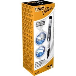 Bic whiteboardmarker velleda 1,5mm rond zwart doos � 12 stuks