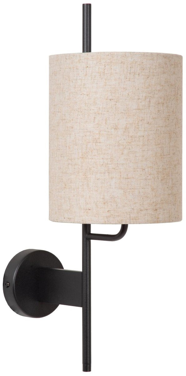 Lucide magic - wandlamp - 1xe27 - met usb oplaadpunt - zwart