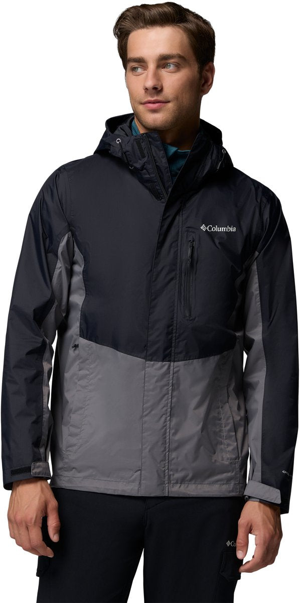 Columbia pouring adventure™ iii jacket heren outdoorjas - black, city grey