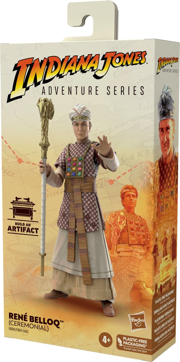 Hasbro indiana jones - rené belloq (ceremonial) (raiders of the lost ark) 15 cm adventure series action figure - multicolours