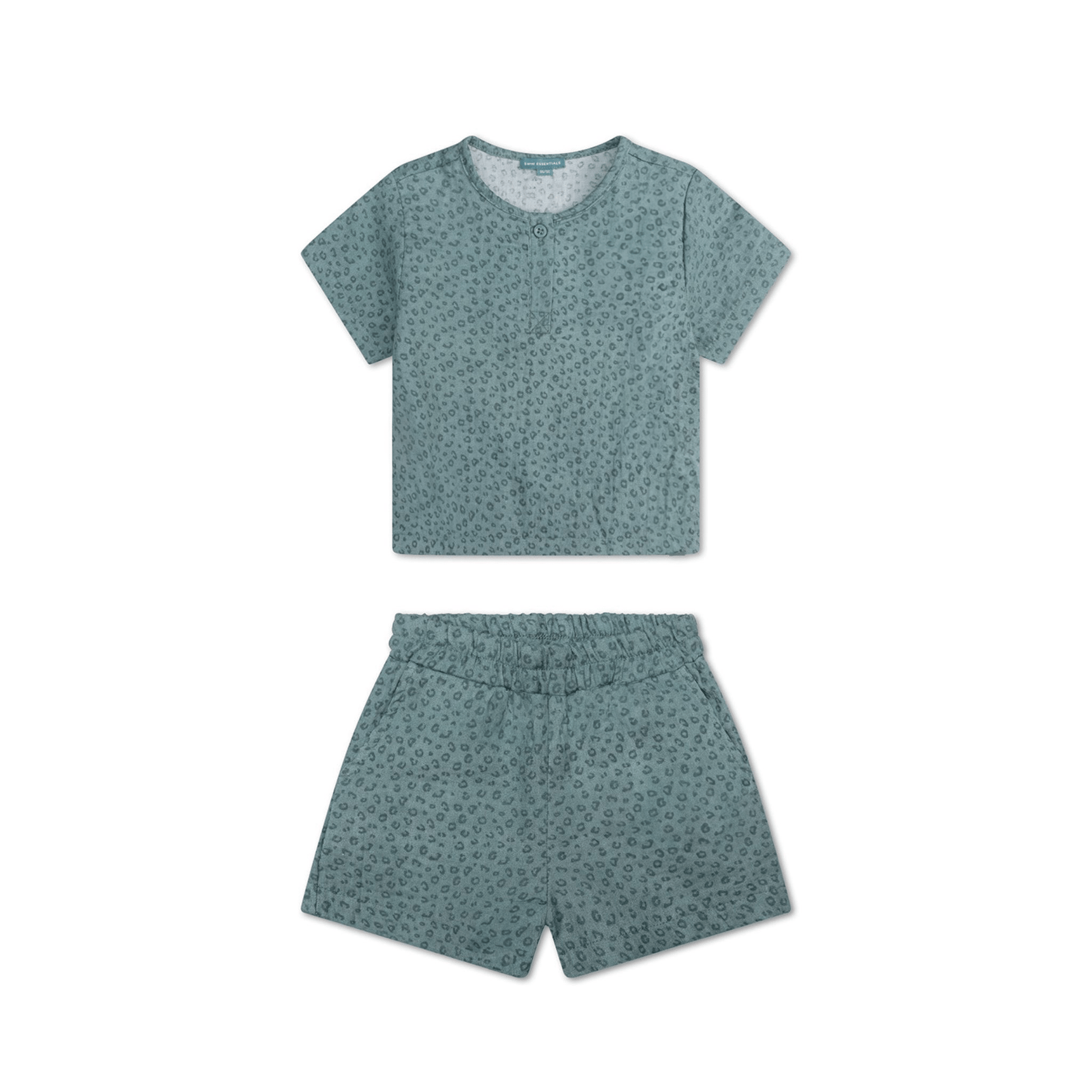 Luipaard | groene jongensset streng – mousseline