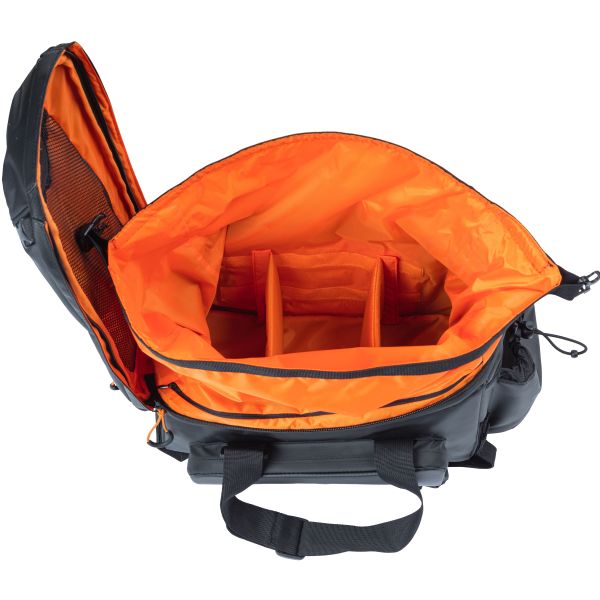Basil Miles XL Pro Trunkbag, black orange, waterproof, 9-36L, suitable for e-bikes