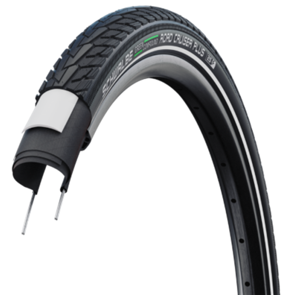 Schwalbe motion road cruiser plus 28x1.40 (37-622) wired active line green black+reflex