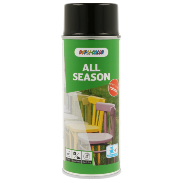 Dupli-color spuitlak ral-9005 - 400 ml all season gitzwart, glans