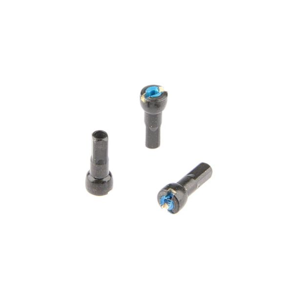 Alpina Spoke Nipple, round head, 14G 15.0mm 4 Fg 2.3 ABS brass black (144 pcs)