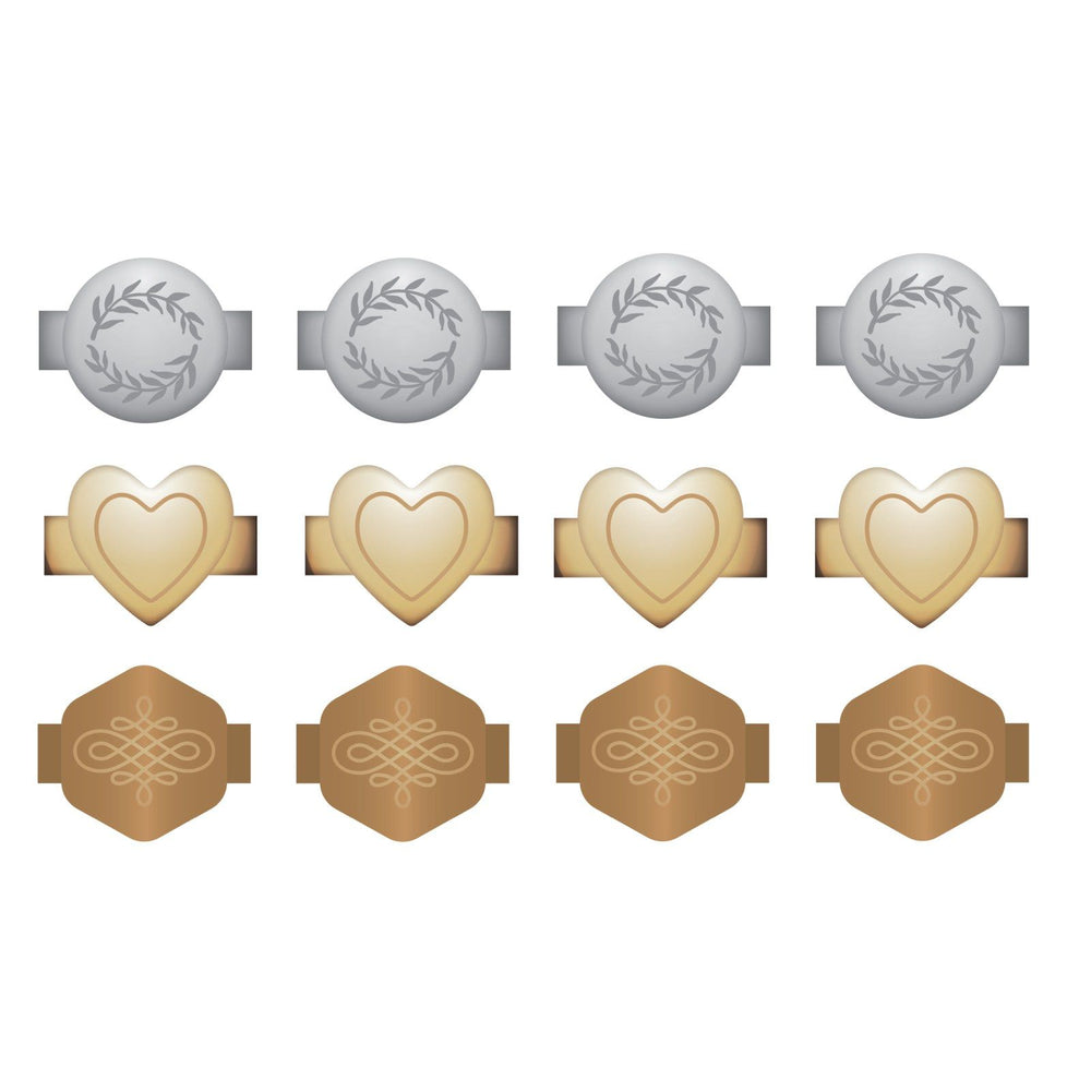 We r makers • charm staples multi shape metallic 12pcs