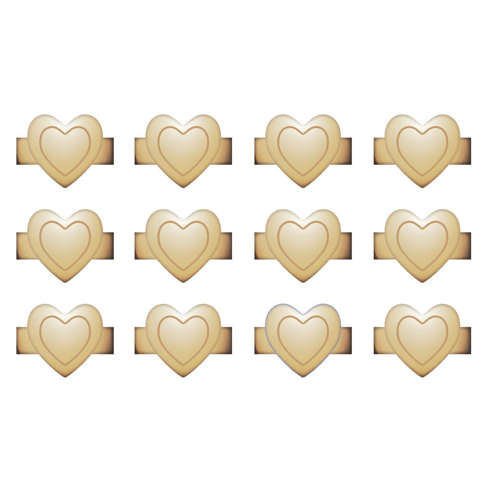 We r makers • charm staples heart gold 12pcs