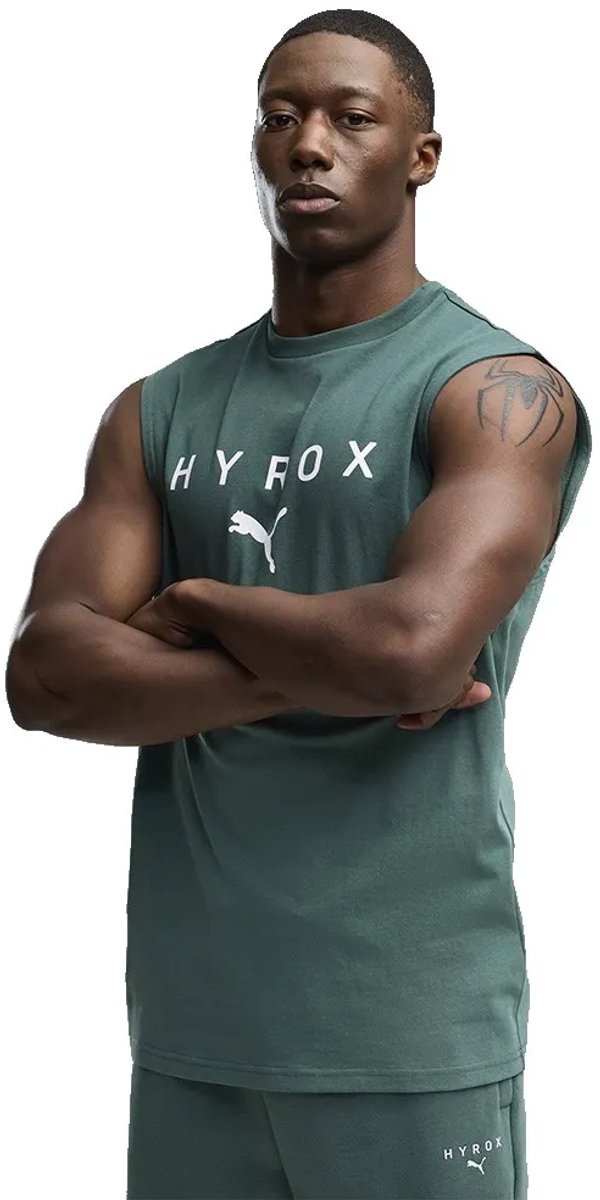 Puma x hyrox cutoff mouwloos t-shirt l man